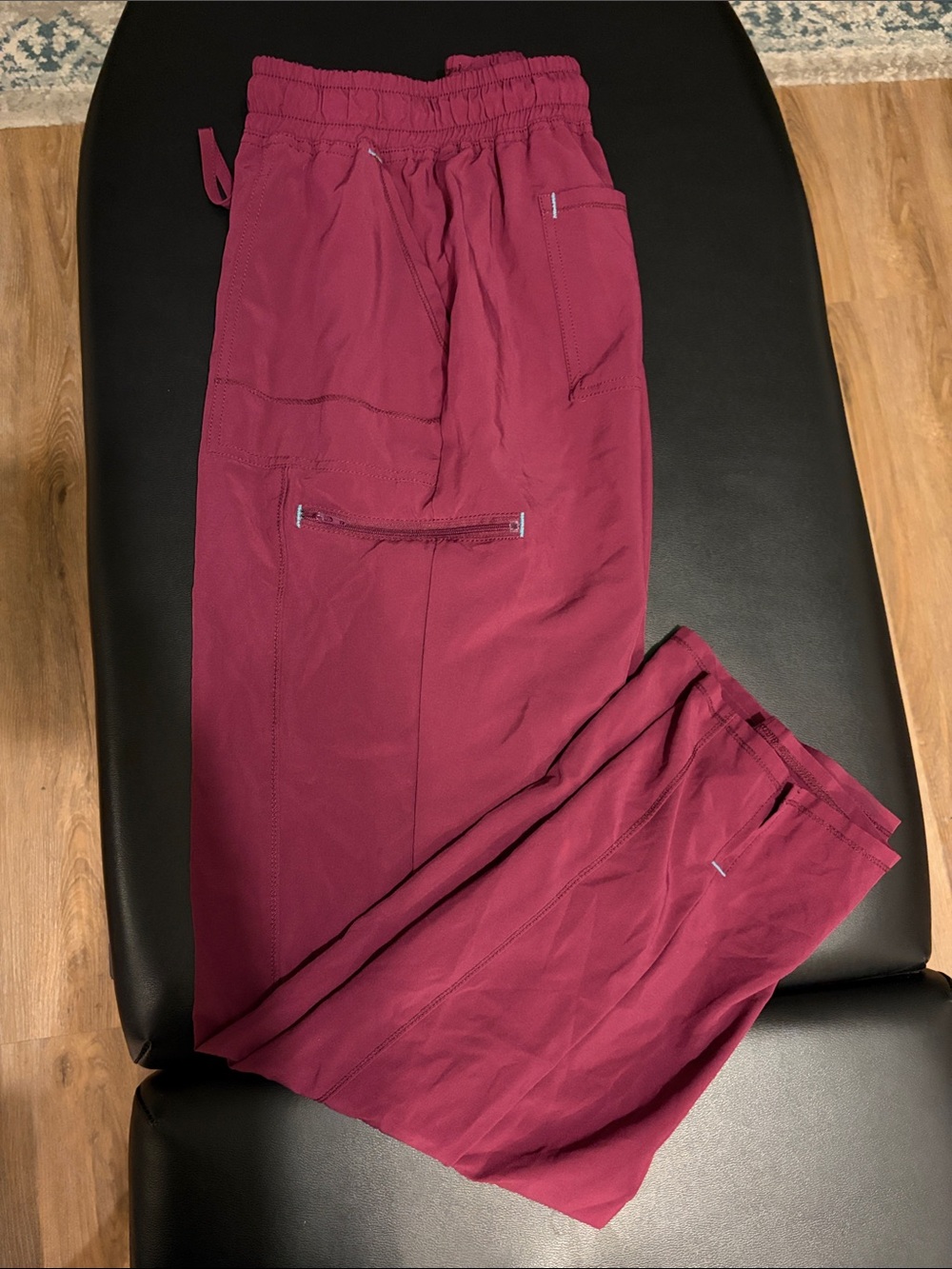 Women’s Wine Drawstring Scrub Pants